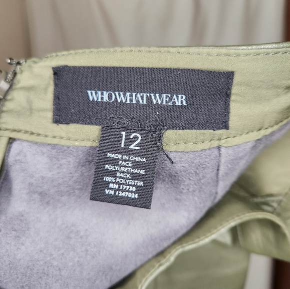 Who What Wear Green Faux Leather Skirt size 12 - Picture 3 of 3